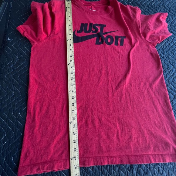 Nike Shirt Mens Large Red Just Do It Tee Short Sleeve - Picture 7 of 8